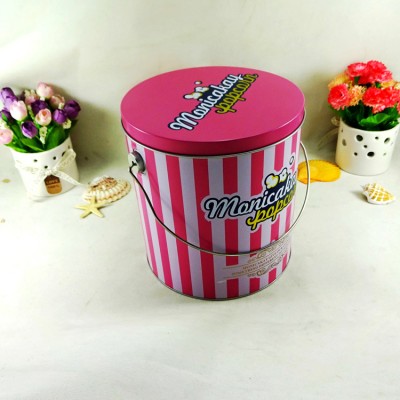 customized size for food packaging round popcorn cookie biscuit tin cans