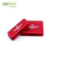 custom printed logo red silver hemp metal cream square box tinplate preroll square child proof boxes